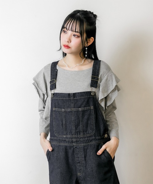 春夏 大人 カジュアル デニムサロペット M・L・LL・3L・4L】大人カジュアルデニムサロペット[品番