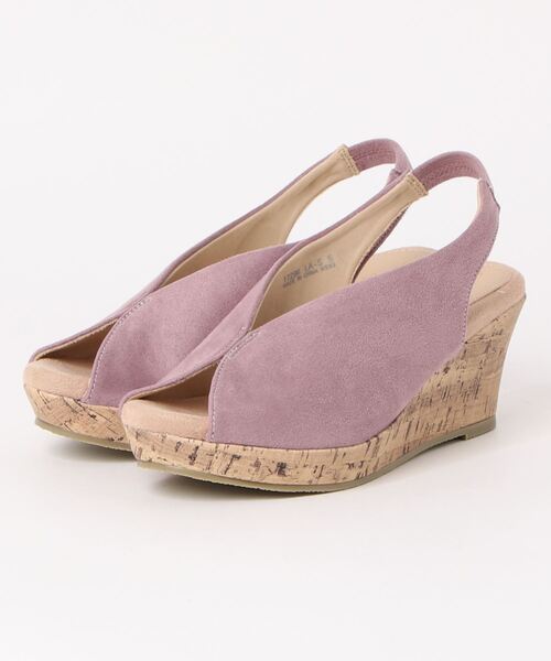 Piedi Nudi サンダル 美脚Vカットデザイン ウェッジソール