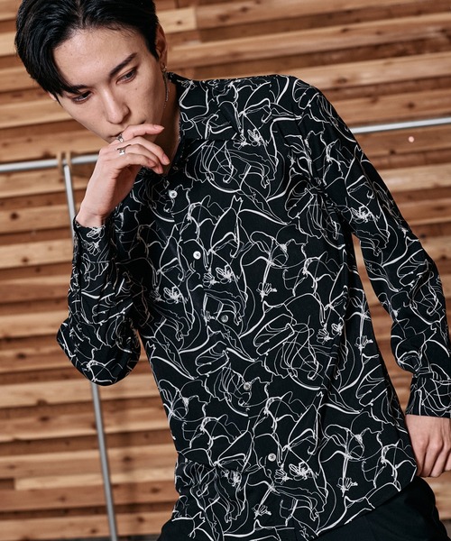 NO ID.（ノーアイディー） シャツ 「NO ID.」Abstract Print Shirt