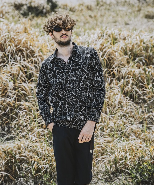 NO ID.（ノーアイディー） シャツ 「NO ID.」Abstract Print Shirt