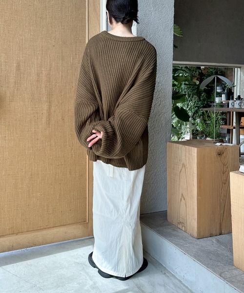 ADORE ボリュームスリーブ ニットセーター ベージュ select MOCA（セレクトモカ） ニット セーター オーバーボリューム