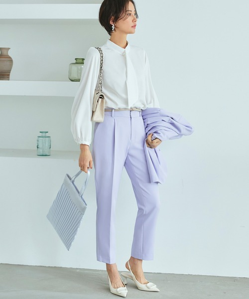 RUIRUE BOUTIQUE ブラウス シャツ 洗える ストレッチ ｜ フロント  