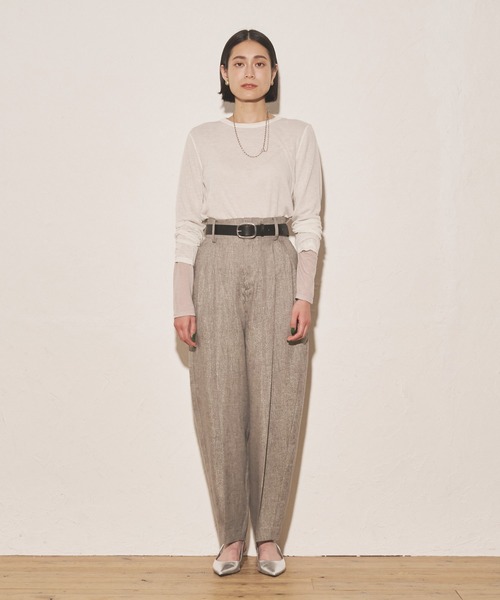 Audrey and John Wad tシャツ シアー天竺レイヤードカットソー