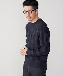 セーター ニット SHIPS: 「手洗い可能」Amossa(R) シャンティ ブロック リンクス編み 長袖 ニット メンズ｜ZOZOTOWN Yahoo!店