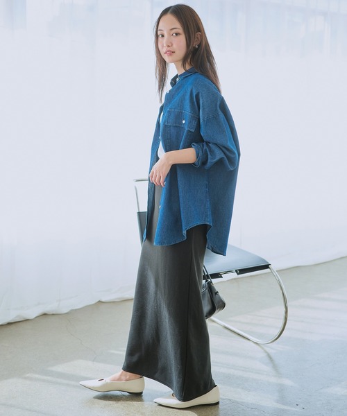 LAVEANGE（ラビアンジェ） ロング スカート ワッフルタイトスカート