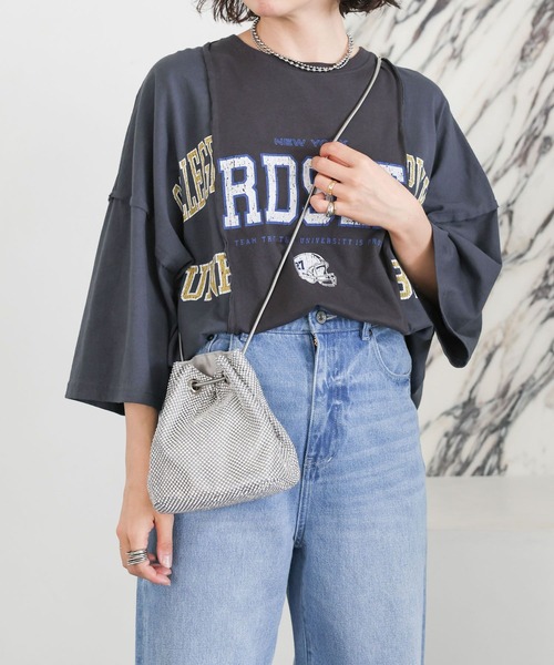 ばれ品 LEPSIM ショルダーバッグ バッグ ストーンメッシュミニ