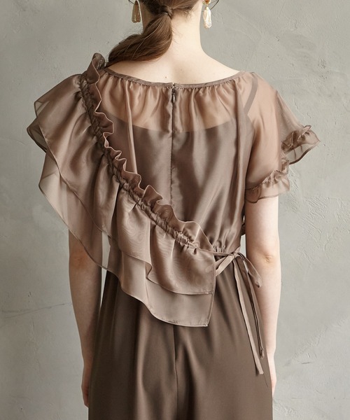 AIMER（エメ） パンツドレス フリルサッシュ付きマルチWAY