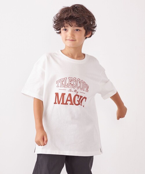 SHIPS any tシャツ any: プリント × 刺繍 ロゴ Tシャツ「KIDS」 キッズ