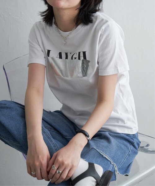 VENCE EXCHANGE tシャツ ロゴ箔プリントコンパクトTシャツ