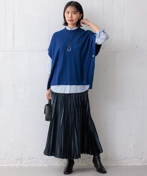 23区 スカート 「洗える」レザーライクプリーツ : ZOZOTOWN