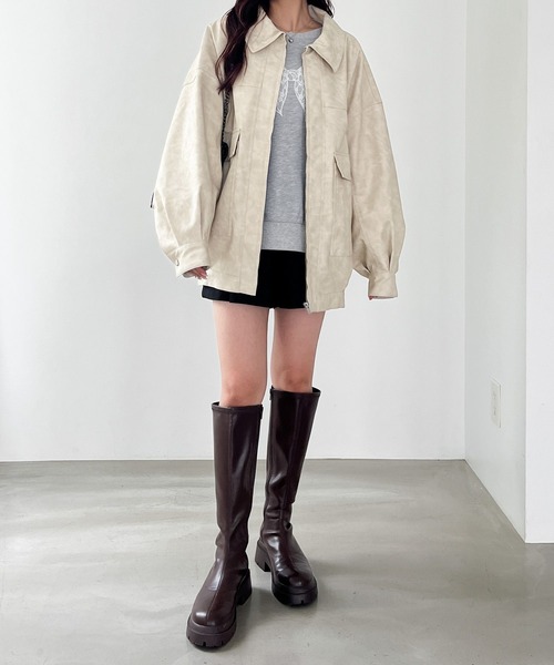 Heather（ヘザー） トレーナー スウェット リボンレース裏毛スウェット