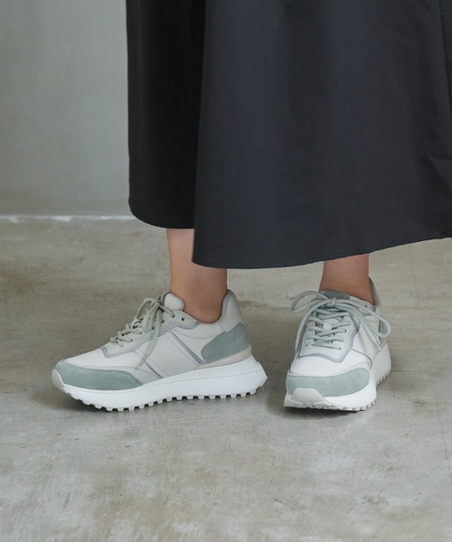 Lucida スニーカー Asterism/バイカラー厚底スニーカー レディース