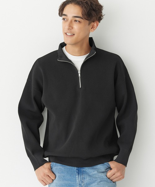 coca セーター ニット スポンディッシュハーフジップニット メンズ