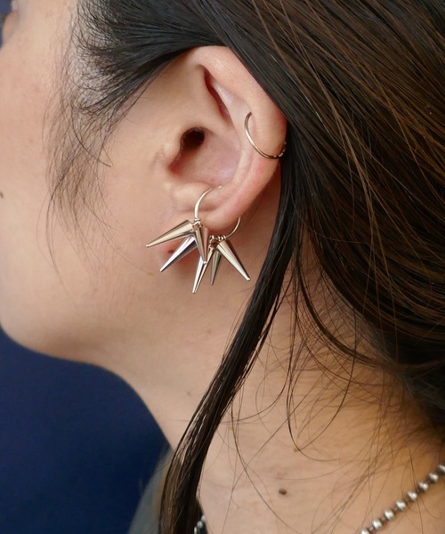 e.m.（イーエム） イヤーカフ SILVERスタッズイヤーカフ M/メンズ