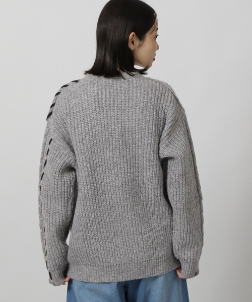 LAKOLE（ラコレ） カーディガン ハンドステッチケーブルカーディガン  