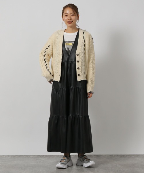 LAKOLE（ラコレ） カーディガン ハンドステッチケーブルカーディガン