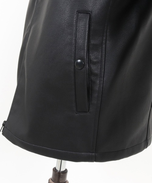 【新品未使用】ライダースジャケット シングル M ブラック 黒 CAMBIO（カンビオ） 革ジャン ライダース mj10380- Synthetic Leather