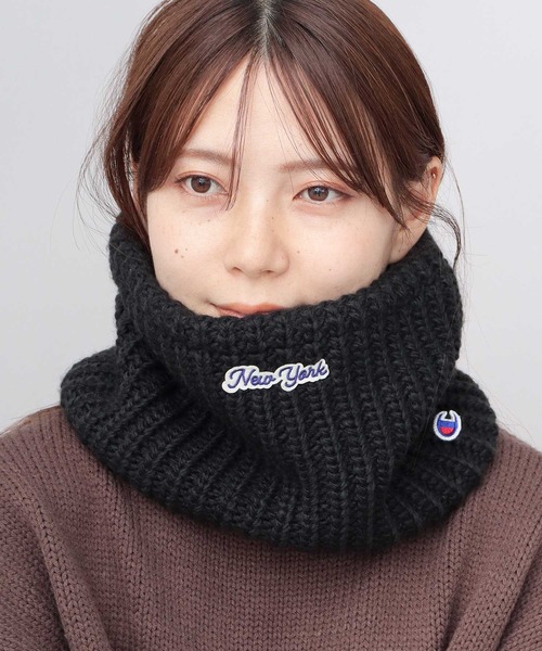 Champion（チャンピオン） ネックウォーマー スヌード 太あぜ編ニット