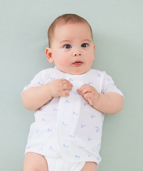 PETIT BATEAU（プチバトー） ベビー肌着 長袖あわせボディ3枚組