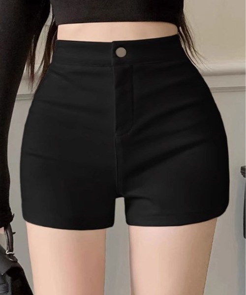 パンツ ハイウエスト シンプル ショートパンツ 短パン ショーパン