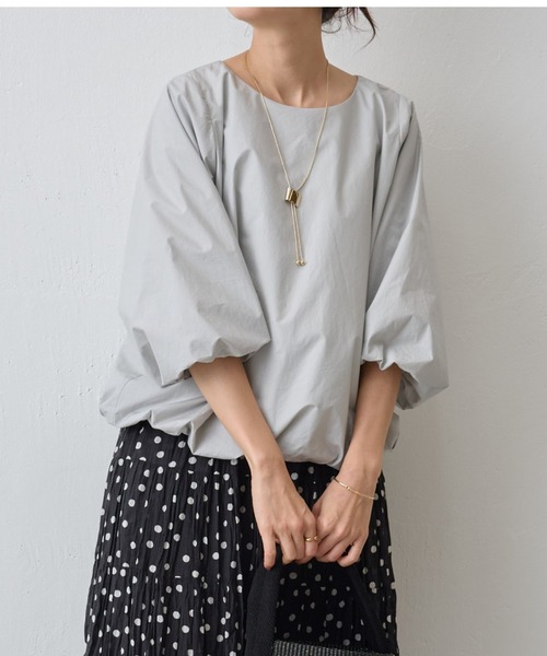 「BEARDSLEY」 7分袖ブラウス FREE グレー レディース