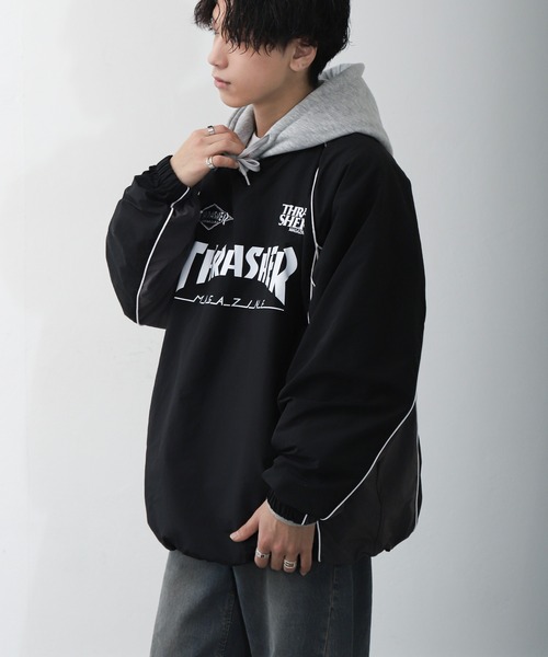 THRASHER（スラッシャー） ゲーミング ナイロン プルオーバー / ロゴ