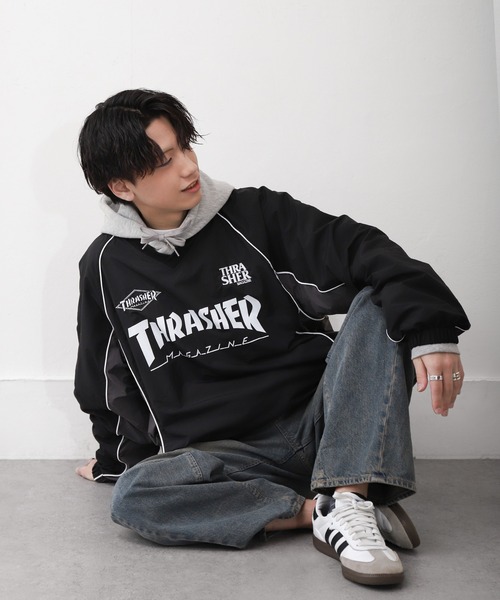 THRASHER（スラッシャー） ゲーミング ナイロン プルオーバー / ロゴ