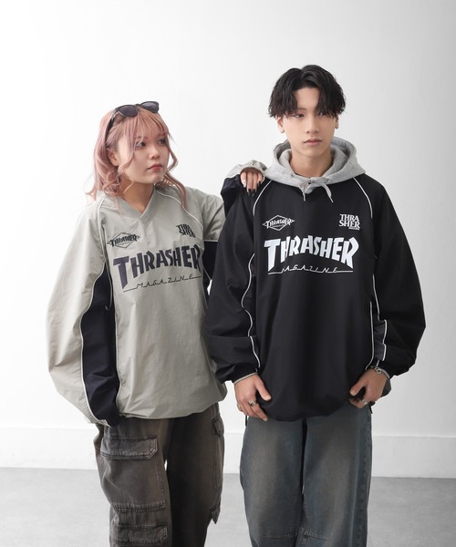 THRASHER（スラッシャー） ゲーミング ナイロン プルオーバー / ロゴ