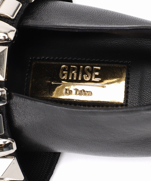 LE TALON シューズ GRISEレザーEDGEラバースタッズメリー