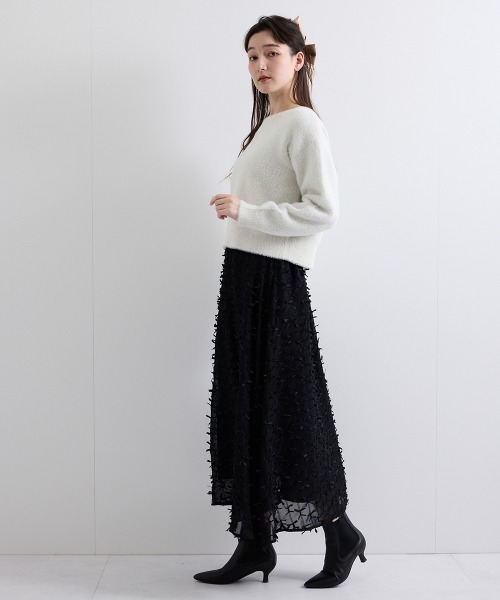 QUEENS COURT ニット セーター フェレットタッチWフェイスニット