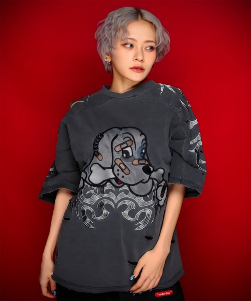 GALFY ガルフィー ぼろぼろとらいばりゅ半袖Tee 大型犬 新品未開封品 GALFY tシャツ GA×GALFY-ぼろぼろとらいばりゅTee メンズ