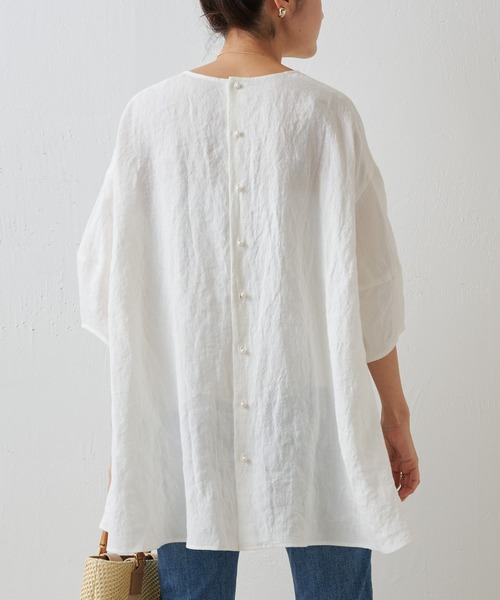 新入荷 BEARDSLEY 「BEARDSLEY」 半袖チュニック FREE ホワイト トップス