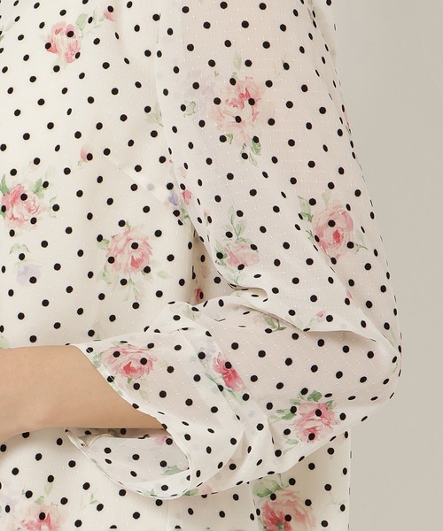 Rose Tiara（ローズティアラ） ブラウス シャツ オールドローズドット