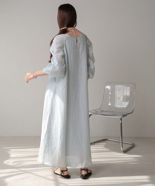 BAB（バブ） ワンピース バテンレースベスト＋ギャザースリーブ