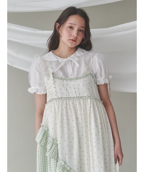 数々の賞を受賞 ワンピース check checkアシメワンピース（OUTLET】shape flower ワンピース