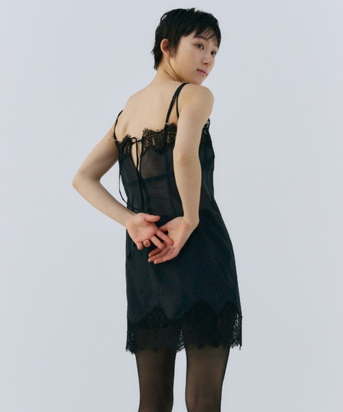 josemoon シアートリミングレースキャミソール JOSE MOON キャミソール SHEER TRIMMING LACE CAMISOLE/シアー