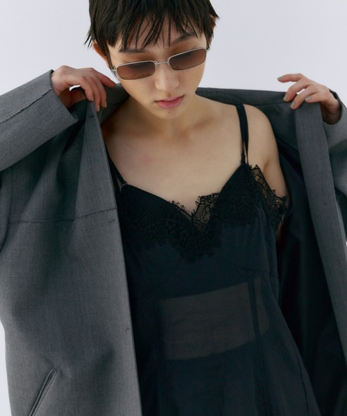 josemoon シアートリミングレースキャミソール JOSE MOON キャミソール SHEER TRIMMING LACE CAMISOLE/シアー