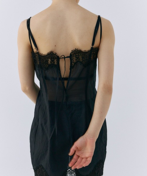 JOSE MOON キャミソール SHEER TRIMMING LACE CAMISOLE/シアー