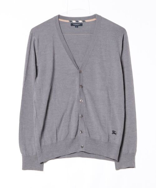 BURBERRY（バーバリー） 刺繍ニットカーディガン M グレー レディース