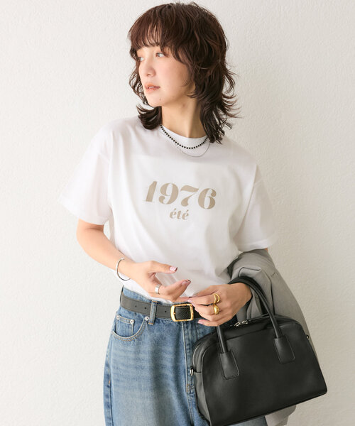 tシャツ 「コーデのポイントに」Year Number Tee レディース