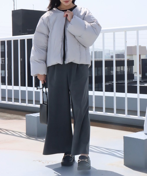 「libelle more」 「MARBLEWALTZ」ダウンジャケット L モカ レディース_画像3