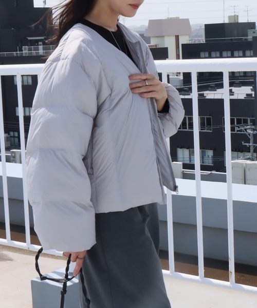 「libelle more」 「MARBLEWALTZ」ダウンジャケット L モカ レディース_画像5