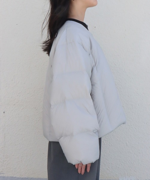 「libelle more」 「MARBLEWALTZ」ダウンジャケット L モカ レディース_画像9