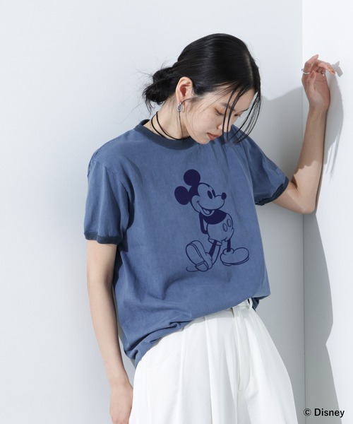 tシャツ GOOD ROCK SPEED/「Disney」MICKEY MOUSE/リンガーT レディース