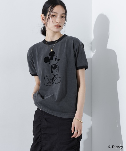 tシャツ GOOD ROCK SPEED/「Disney」MICKEY MOUSE/リンガーT レディース GOOD ROCK SPEED tシャツ 「GOOD SPEED」MICKEY / リンガーT