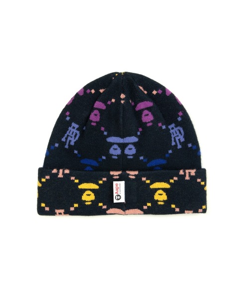 A BATHING APE シャークネイビーニット帽　 ビーニー ☆新品☆ シャーク ニットキャップ a bathing ape bape shark