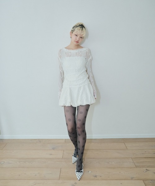Smyeon スカート Lace balloon skirt/レースバルーンスカート