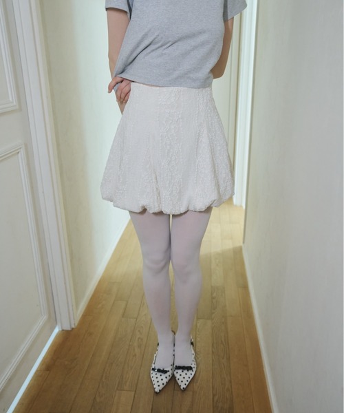 Smyeon スカート Lace balloon skirt/レースバルーンスカート