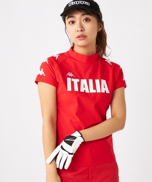 ブラウス シャツ 「Kappa/カッパ」レディース半袖モックネックシャツ　ゴルフ レディース Kappa ブラウス シャツ 「Kappa/カッパ」レディース半袖モック