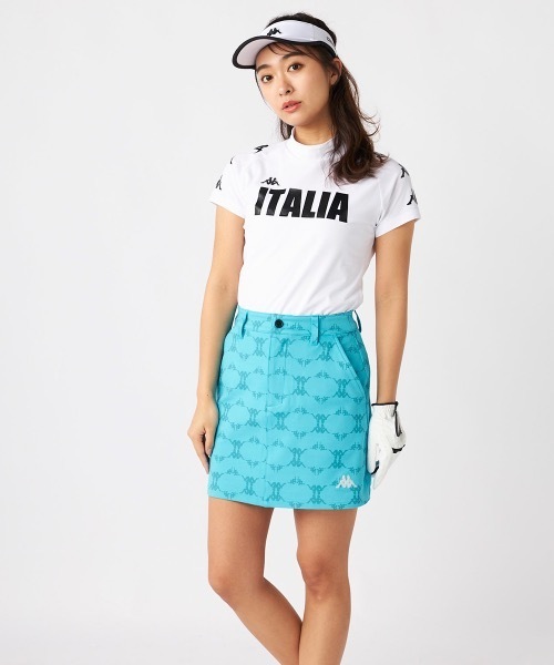 ブラウス シャツ 「Kappa/カッパ」レディース半袖モックネックシャツ　ゴルフ レディース Kappa ブラウス シャツ 「Kappa/カッパ」レディース半袖モック